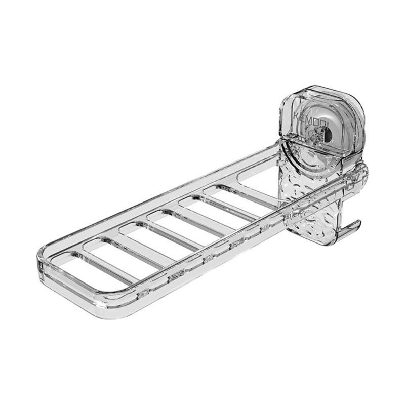 

Компактная вешалка для белья. Инновационная конструкция с присоской. Универсальная вешалка для сушки одежды. прозрачный белый