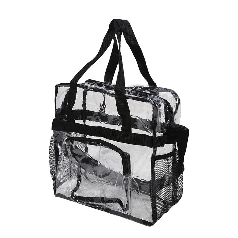 

Women Transparent Tote Bag Portable New Fashion Convenient Leisure High-capacity Shoulder Crossbody Satchel Female Handbag (20cm Max Length 30cm) чорний