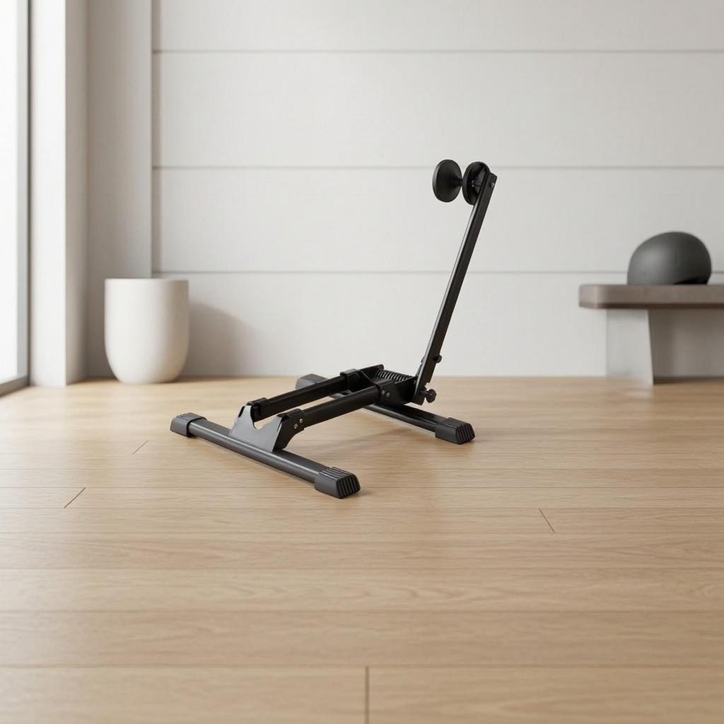 Folding Cycle Stand Foldable Floor Parking Rack Compact for Home, Cyclists