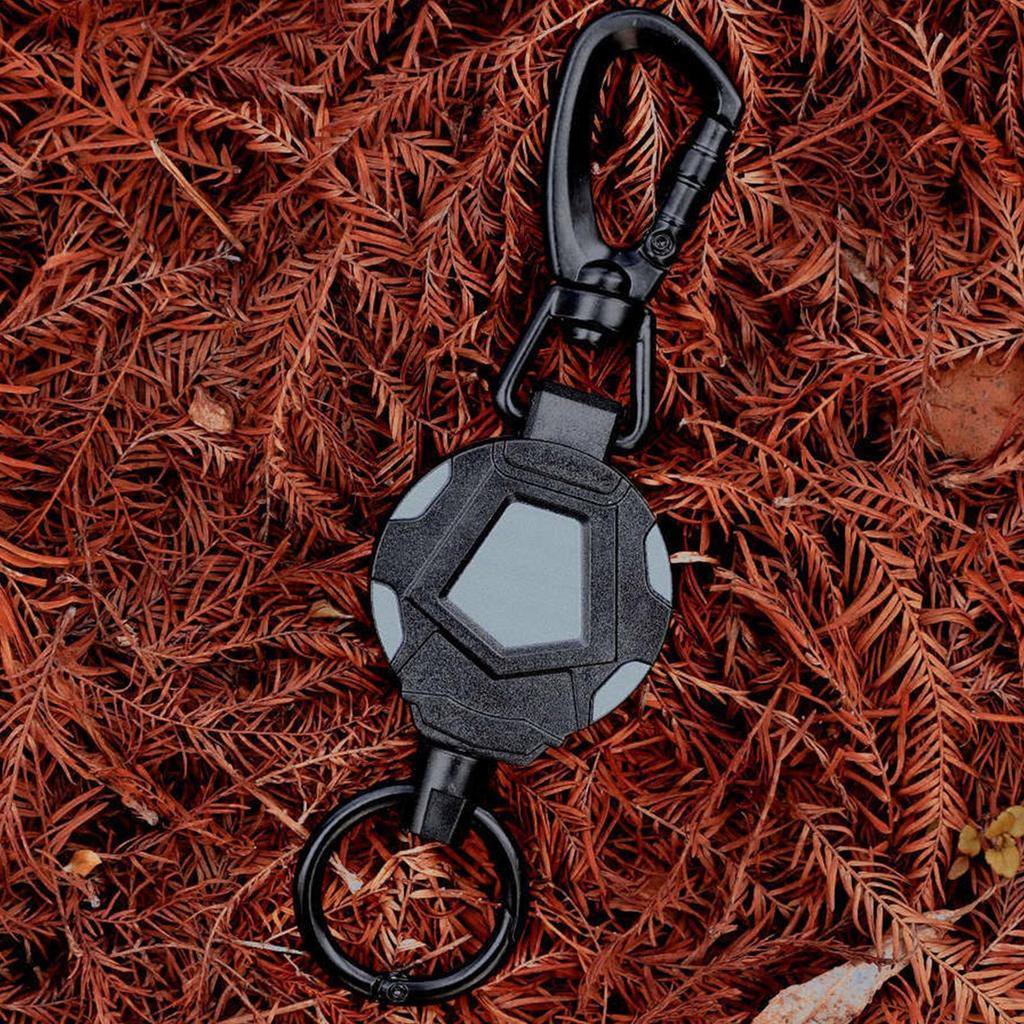 Heavy Duty Retractable Keychain Metal Retractable Heavy Duty Carabiner Quick Release Keychain For Hospital Offices School Work