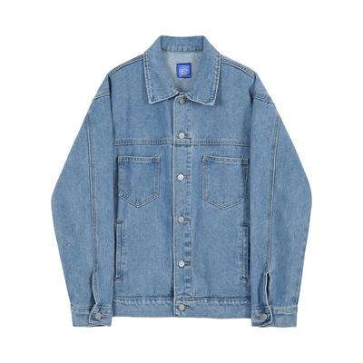 Autumn New Denim Jacket Men's Spring and Autumn Korean Style Trendy Loose Jacket Men's Clothing Work Jacket