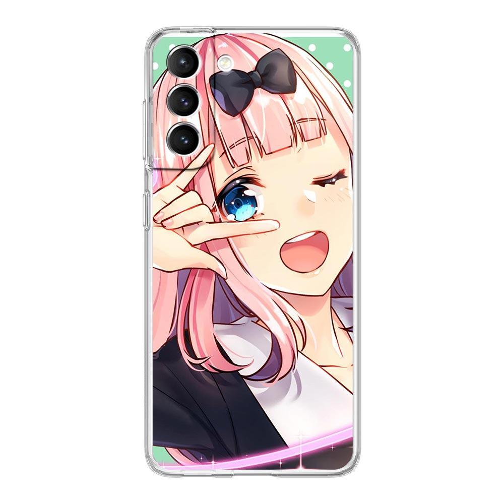 

Чехол для телефона Chika Fujiwara Kaguya-sama Love Is War для Samsung S22 5G S20 Ultra S21 FE 5G S10E S9 S8 S10 Plus Note 20 Clear Cover Samsung S8