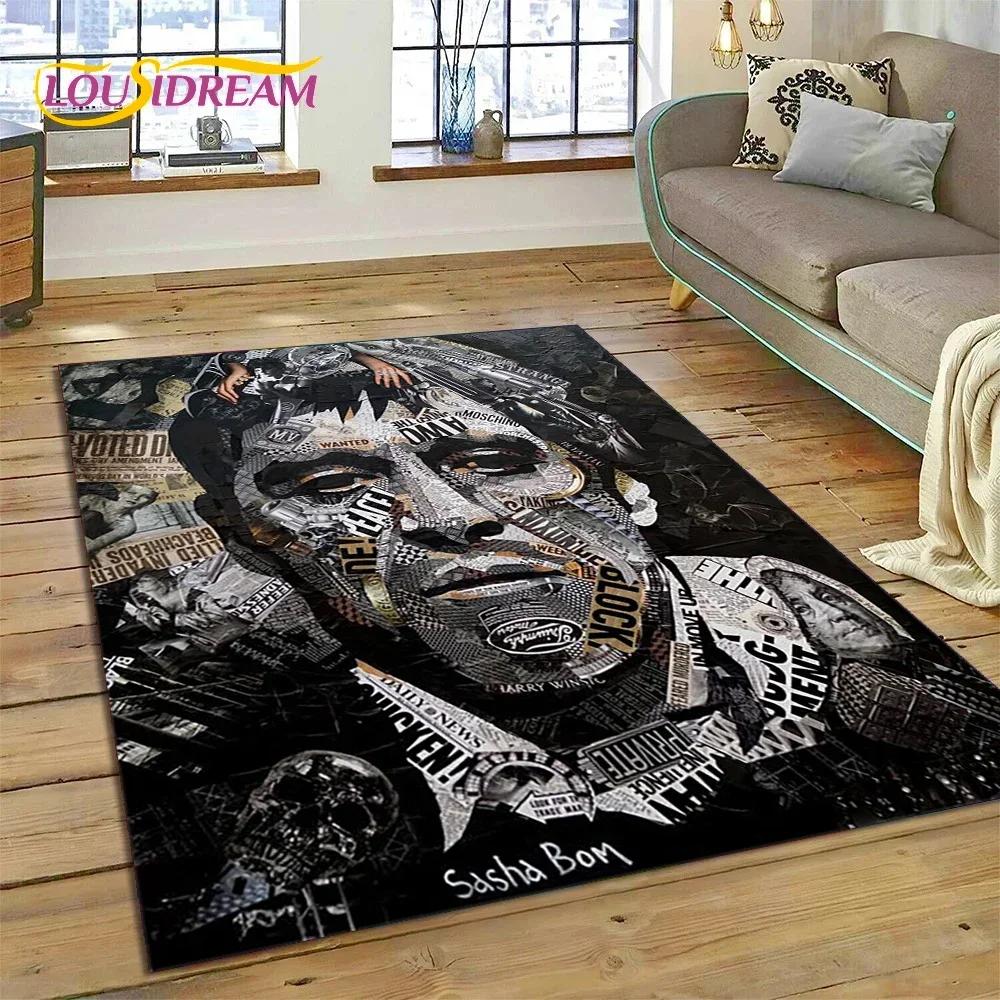 Scarface Tony 3D Printing Movie Carpet Rug for Bedroom Living Room Home Sofa Decoration,Children Game Large Decor Floor Mat Gift