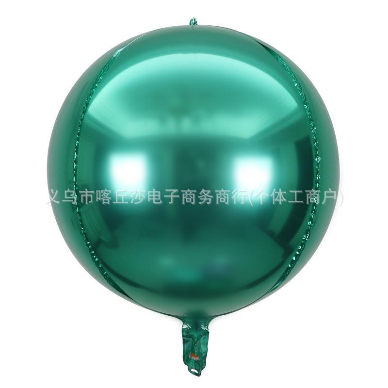 4D Aluminum Film Balloon 18-Inch Three-Dimensional Round Floating Sky Wedding Outdoor Photo Wedding Birthday Party Decoration Balloon
