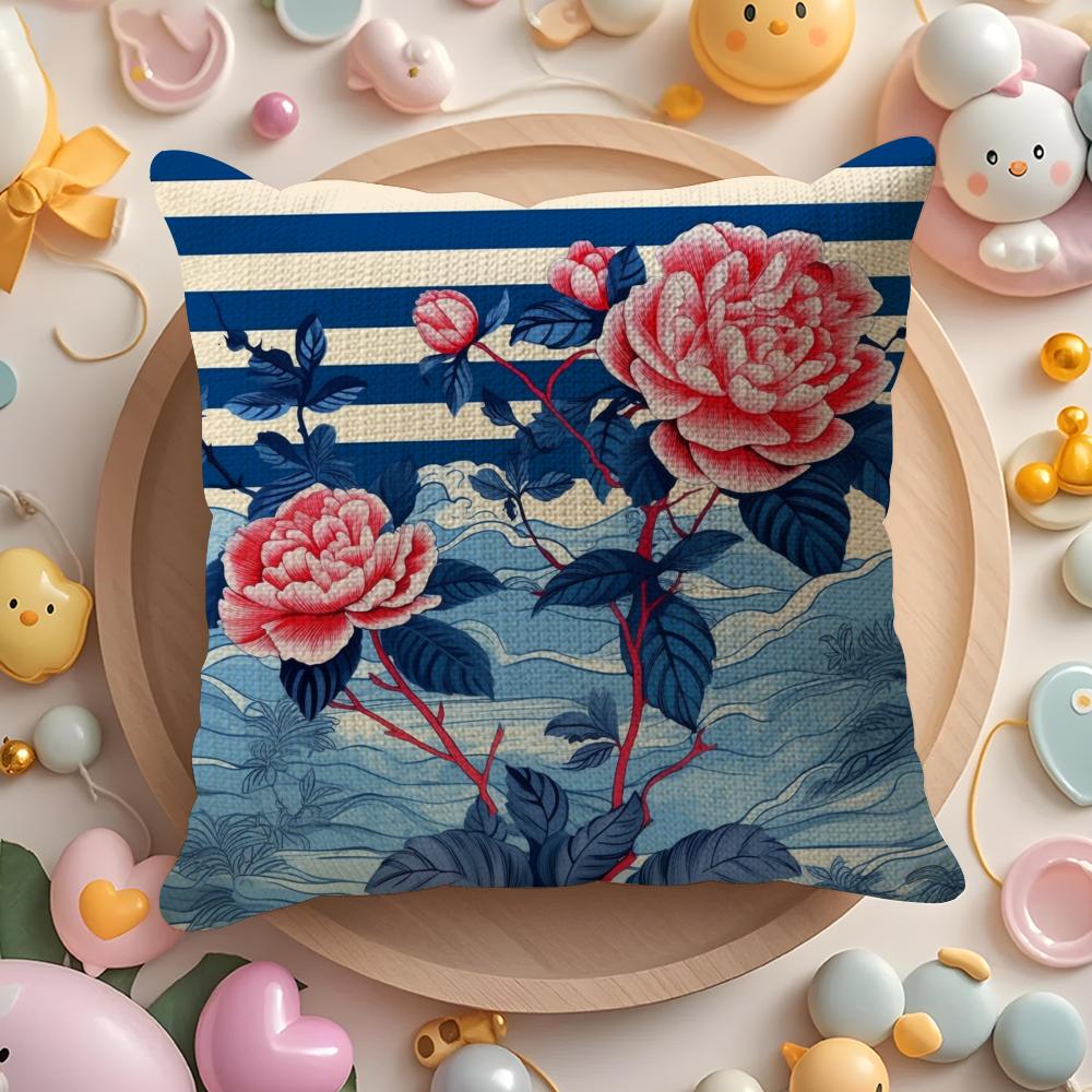 Elegant Traditional Chinese Art Pillow Case Pattern Printed Pillowcase For Living Room Sofa Cushion Cover  Bedroom Decor