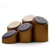 Solid Wood Ring Display Stand Creative Cylinder Slant Jewelry Props 3-Piece Ring Holder Set