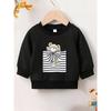 European sizes Cute Printed Pattern 0-3 Years Old Kids' Comfortable Children's Spring Lightweight Round Neck Sweatshirt, Suitable for Outdoor Wear