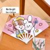 Adorable Foldable Cartoon Hand-Cranked Fan: High-Quality, Portable, Seven-Fold Design, Perfect Small Gift