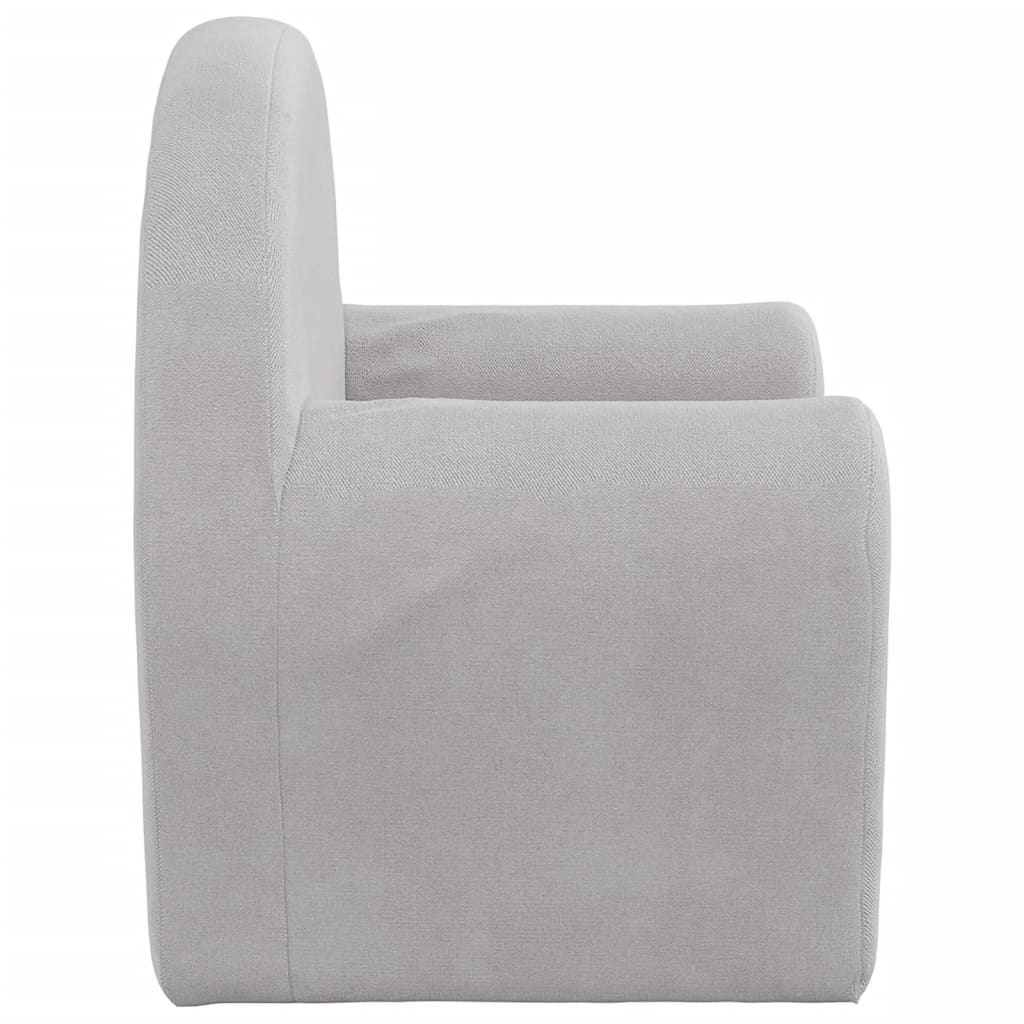 vidaXL Children's Sofa Bed Light Grey Soft Plush