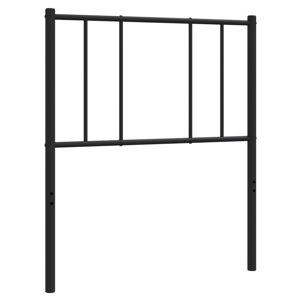 Vidaxl Metalowe Wezgłowie, Czarne, 80 Cm