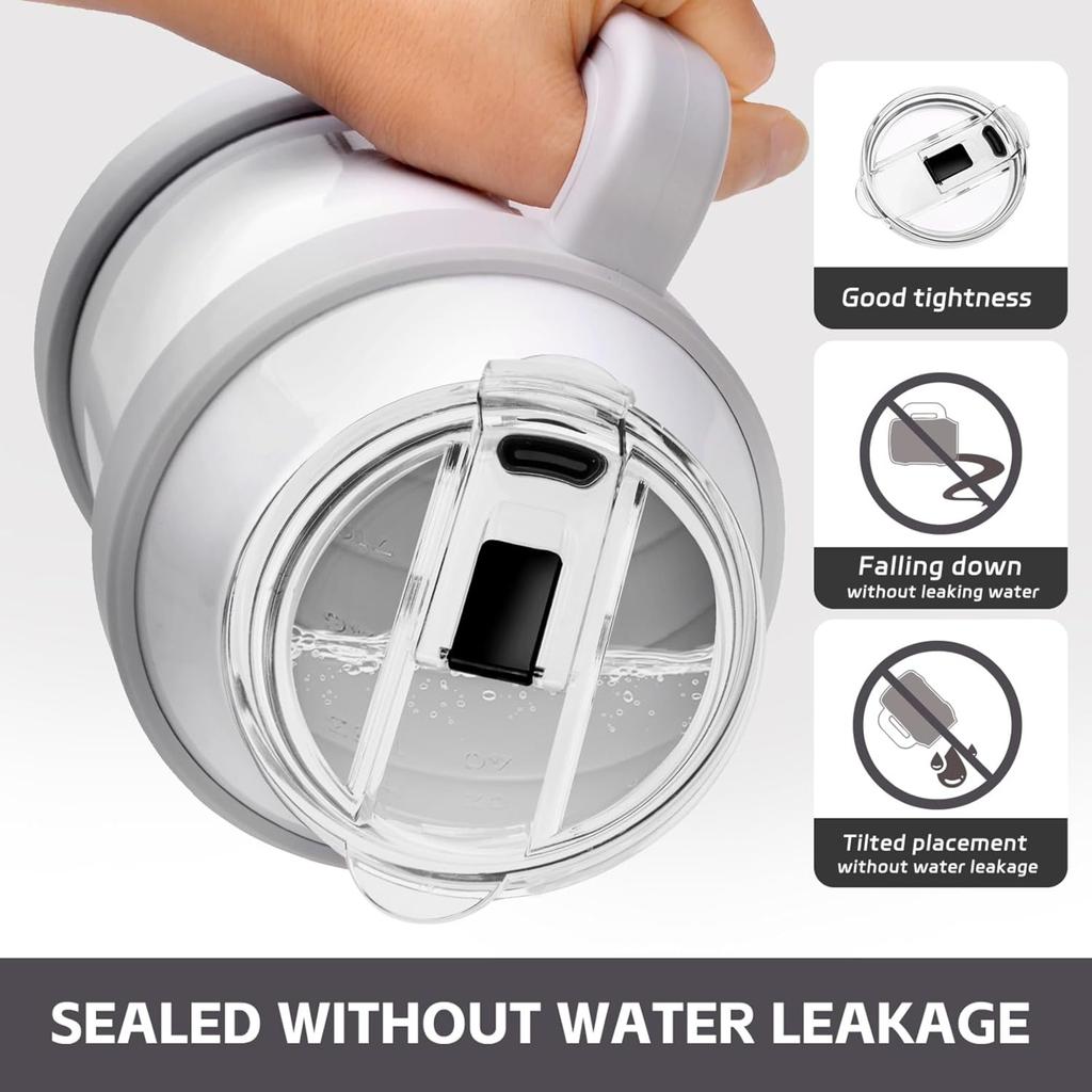Water bottle replacement lid for 50oz 40oz reduced cups 32oz cups with straw direct drinking 10x9.4x3.1cm 100 grams Clear