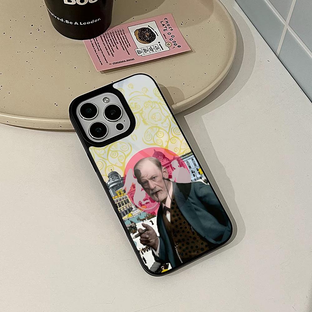 Sigmund Freud Phone Case for Iphone 17 16 15 14 Air 13 12 11 Pro Max Mini Plus Fundas Shell PC+TPU Cover