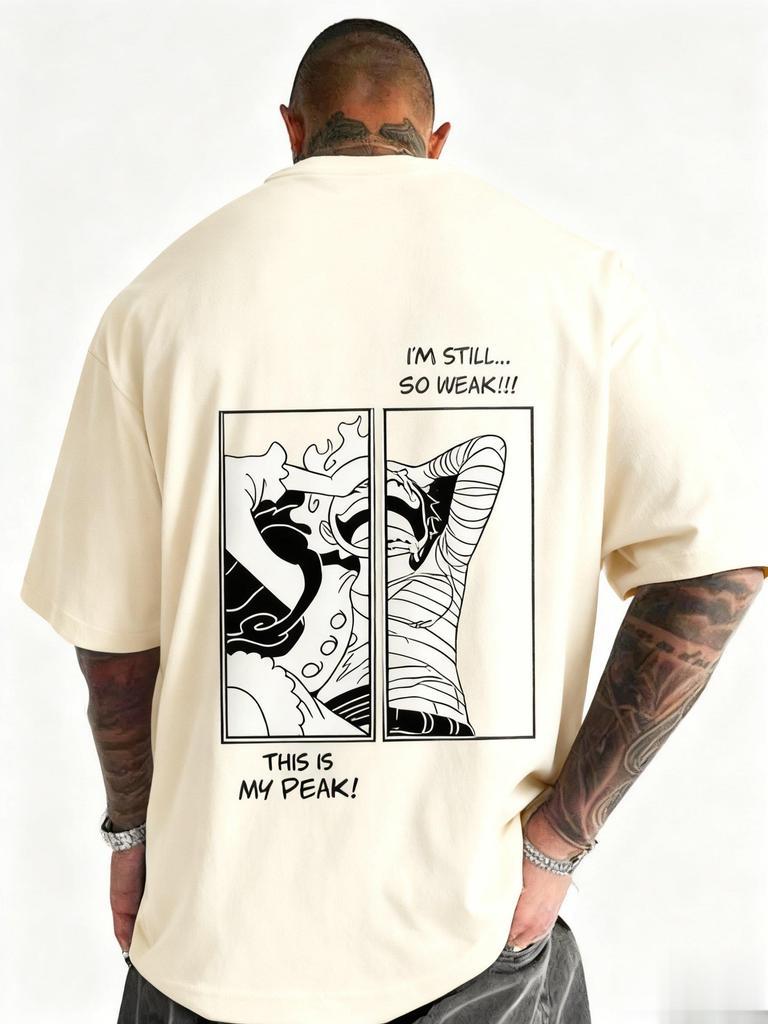 Unisex Oversized One Piece Anime Luffy Mens Tshirt Streetwear Summer Fashion Casual Tops Graphic Print Cotton Short Sleeve Tee