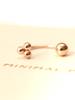 Minimalpiercing 14K Triangle Ball Curve Ring Piercing Earrings
