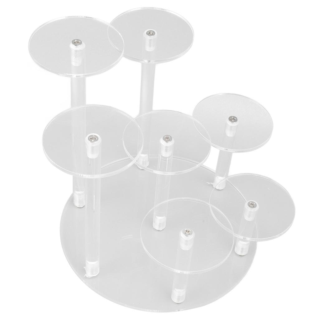 Cupcake Stand 7 Tier Exquisite Elegant Acrylic Display Riser for Dessert Jewelry Cosmetics