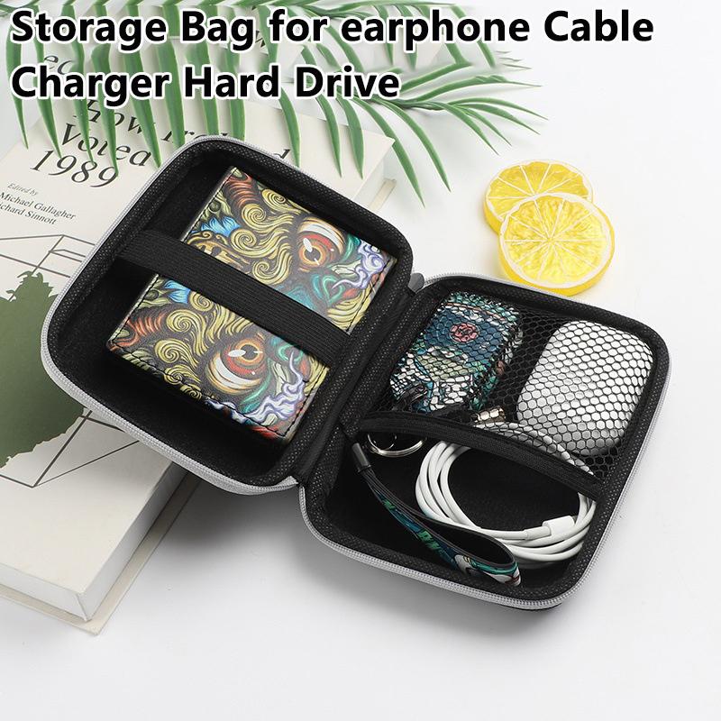 Eva Portable Earphone Storage Bag Usb Data Cable Charger Organizer Bag Charger U Disk Harddisk Shockproof Protective Cover
