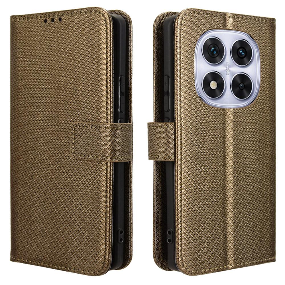 For Xiaomi Redmi Note 14 Pro+ 5G/Note 14 Pro 5G/Poco X7 5G Case PU Leather Diamond Texture Wallet Phone Cover