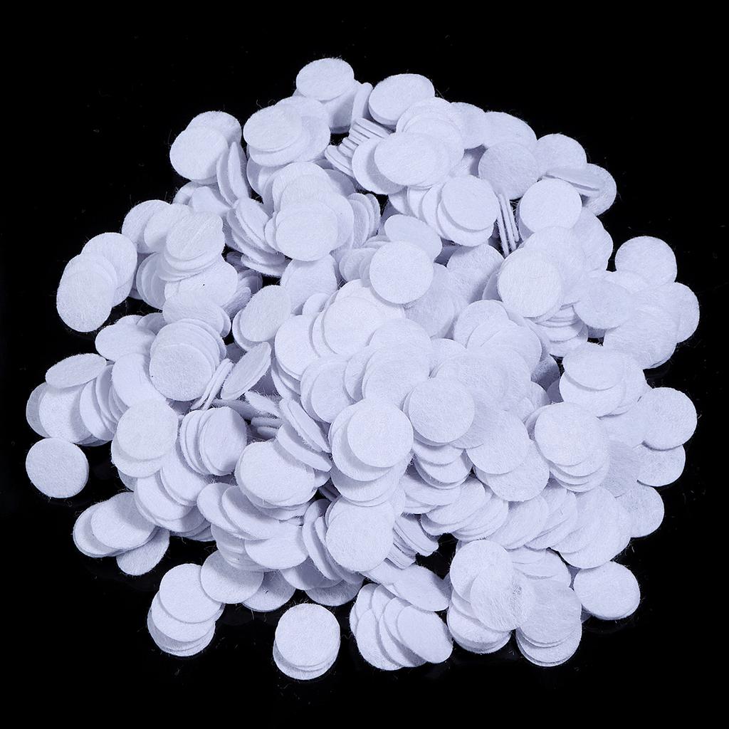 100-300pcs Round Non Woven Felt Circle Pads 15-45mm Colorful Fabric Patches Dots Appliques For DIY Scrapbook Handicrafts Decor