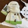 Cartoon Apple Core Knitwear: Cute Childlike Plush Scarf for Students & Couples - Warm Neck Gaiter for Autumn/Winter