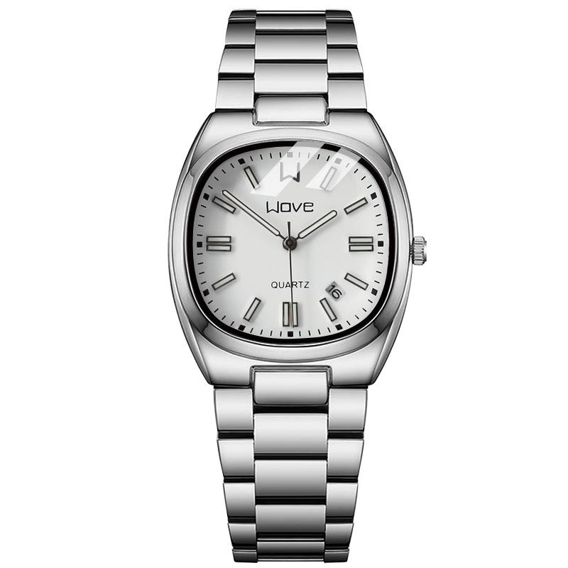 Langjue Watch Simple Square Watch Men S Fashion Calendar Steel Belt Men S Watch Business Quartz Watch naked watch