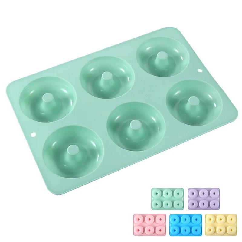 1pc Cake Mold,Non-stick 6 Cavity Silicon Donut Baking Pan Cake Mold,silicone Cake Molds 6 Hole Molds,cake Pan Mold