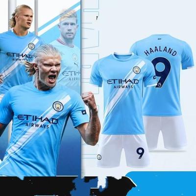 Man City 25/26 Home Jersey #9 Haaland | Sky Blue Sash Kit | Kevin De Bruyne Option