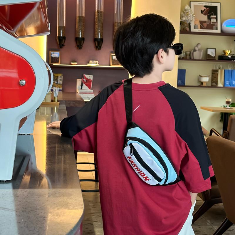 Stylish 2024 Summer Fresh Letter Casual Sports Shoulder Crossbody Bag For Kids