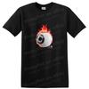 Fire Eyeball Graphic T Shirt Cool Design Eye Art Burning Tee Fashion Humor