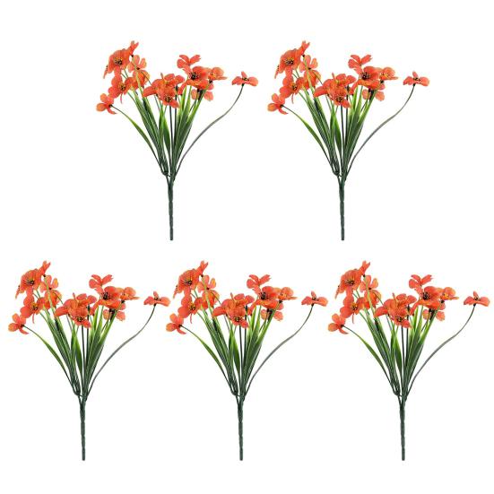 Artificial Flowers Adjustable Height Fade-Resistant Handmade Realistic Silk Petals No Watering Sunlight Floral Display Arrangement