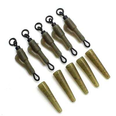 10PCS Karpfen Angeln Zubehör Blei Clip Quick Change Swivel Schwanz Gummi Anti Tangle Sleeves für Karpfen Rigs Grobe angelgerät