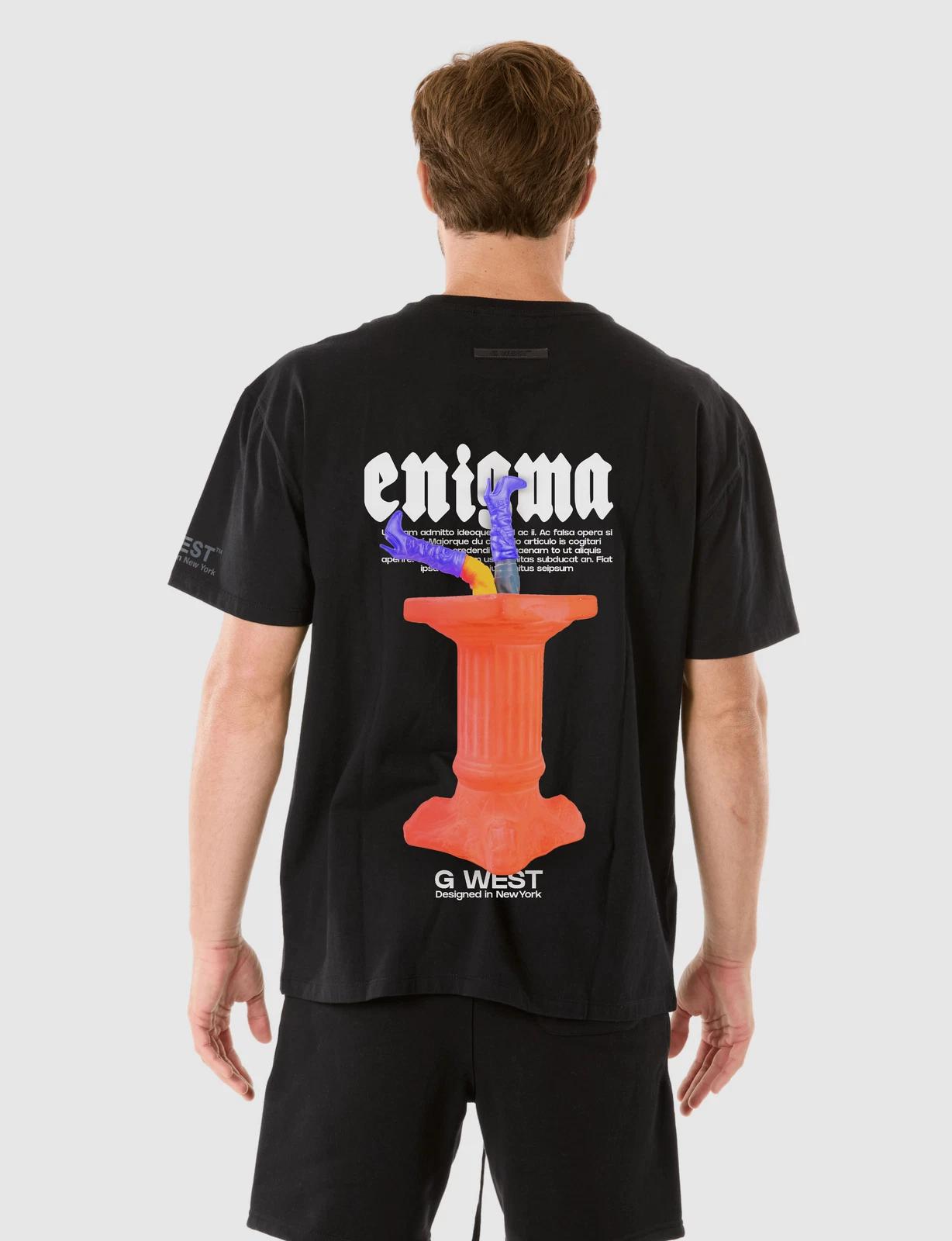 G WEST ENIGMA T-SHIRT - JET BLACK 3XL
