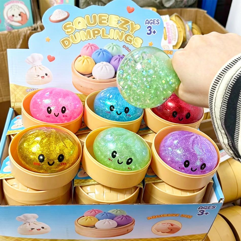 Dumpling Squishy Mystery Box Cute Big Squishy Dumpling Stress Ball Fidget Sensory Toy for Adults Anxiety Relief Novelty Squeeze