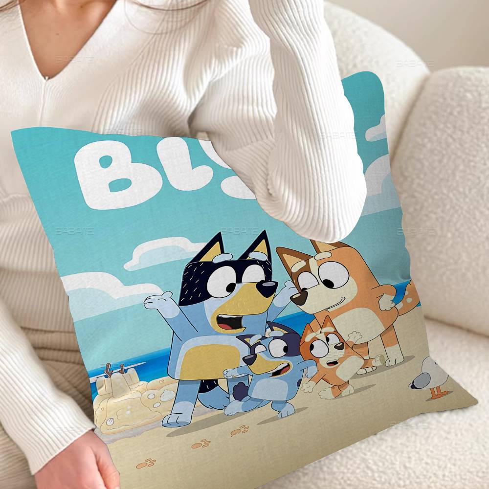 Cartoon B-Blueys Stitch Glücksdrache Kissenbezug Sofakissenbezug Heimzimmer Dekoration Kindergeschenk