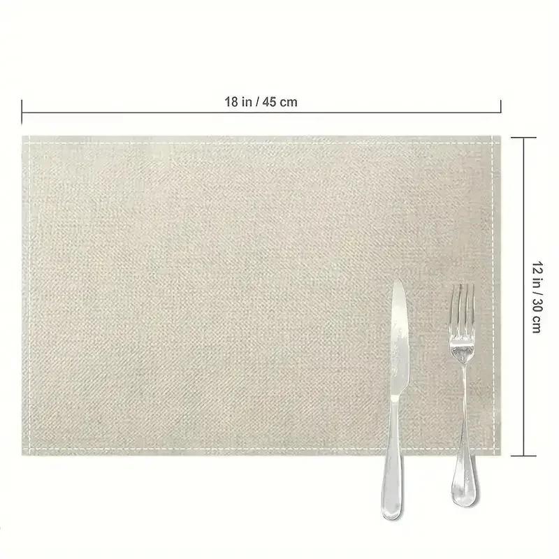 1/4/6/8pcs/set Christmas Elements Placemat and Fashionable Western Meal Placemat Kitchen Table Decoration Placemat and Bowl Mat