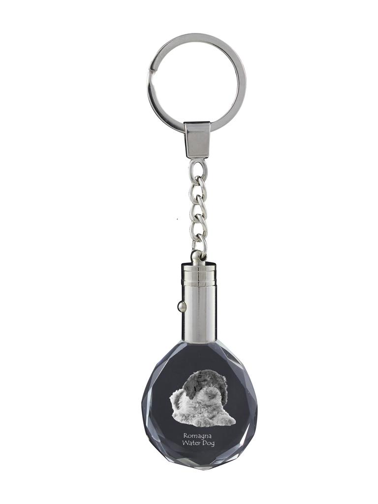Romagna Water Dog - Pendant with a Photo of a Dog, Crystal Key Ring In a Gift Box, a Unique Gift by Art-Dog