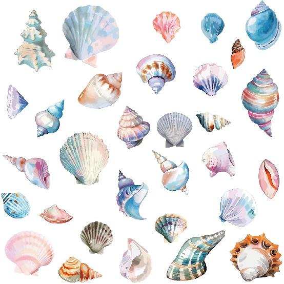 CRASPIRE 8 Sheets 8 Styles Turtle Window Sticker Self Adhesive Sea Grass Ocean Wall Decals Peel and Stick Clings PVC Waterproof Decor for Bedroom