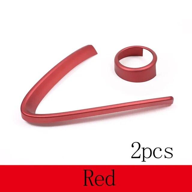 For Alfa Romeo Giulia Stelvio 2017 2018    2022 ABS Carbon Fiber/Red/Black Front Grill Decoration Frame Accessories