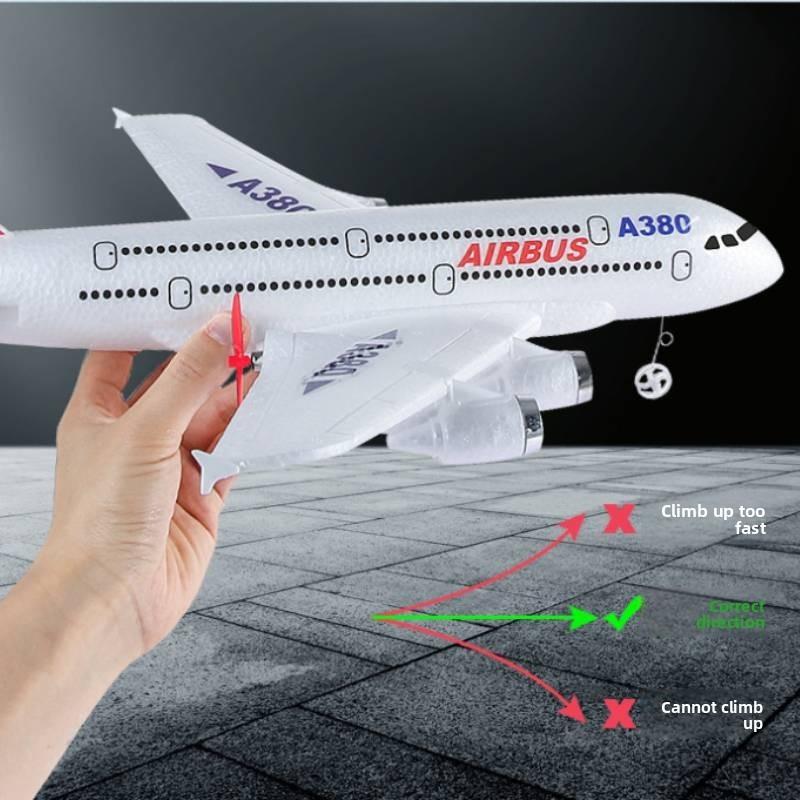 Airbus A380 Remote Controlled Airplane Toy With Lighting Design For Kids Gifts