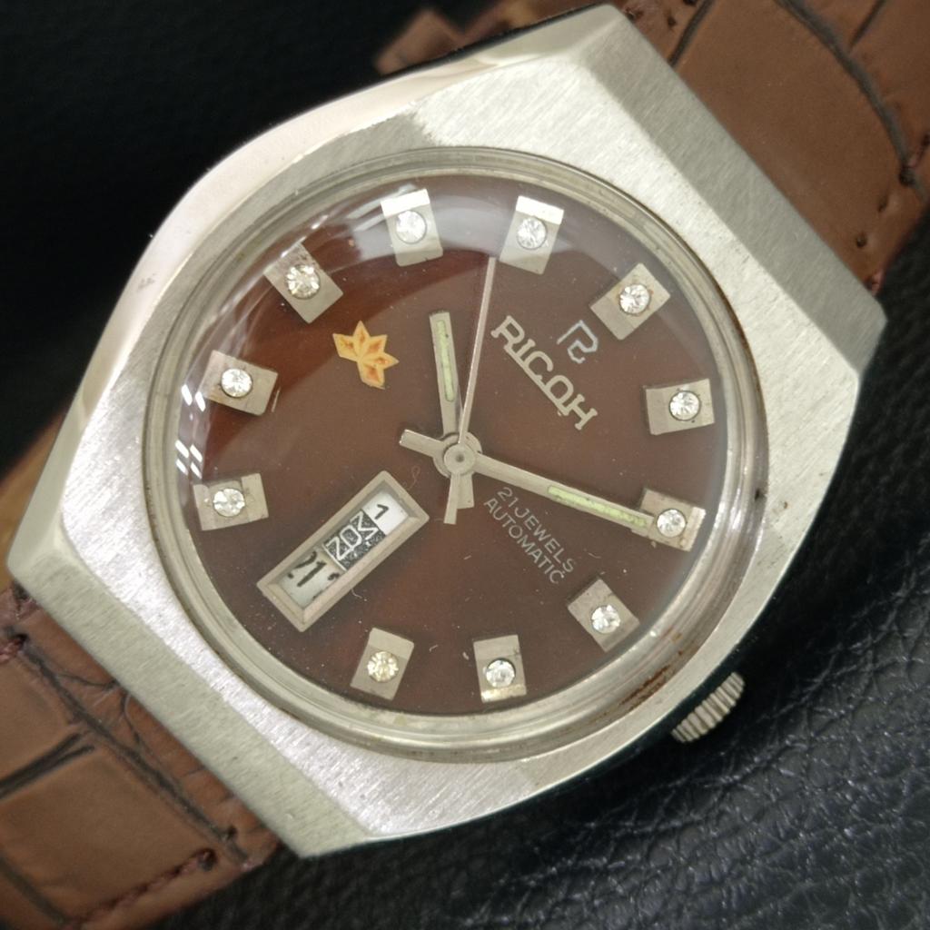 

DAY&DATE @6 RICOH R31 AUTOMATIC VINTAGE JAPAN MENS ORIGINAL DIAL WATCH a704789-1