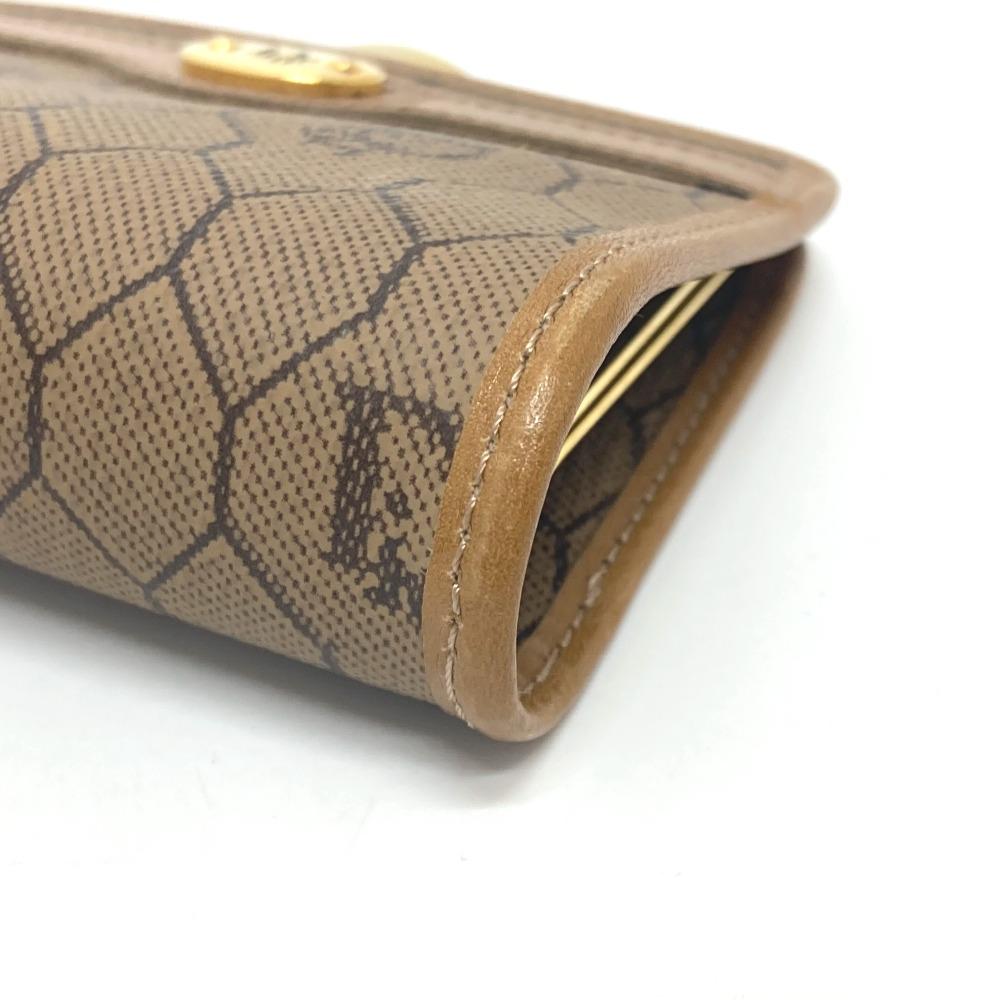 Dior Kisslock coin purse case coin purse Leather Brown/GoldHardware