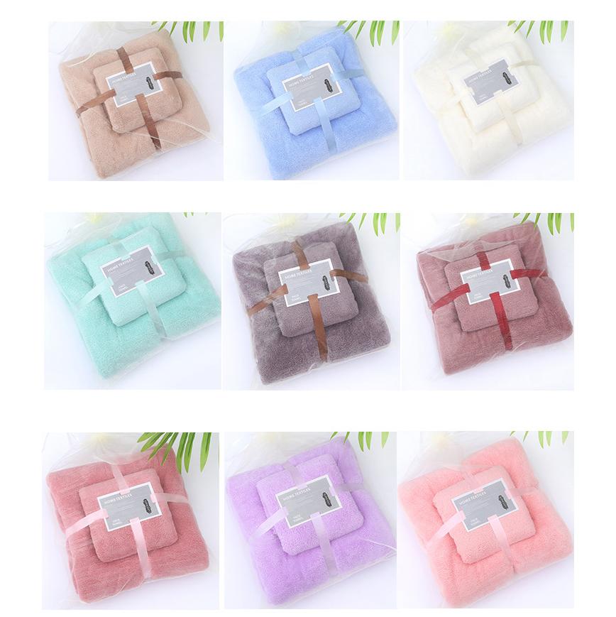 Thickened Coral Velvet Facial Towel +bath Towel Set Soft Absorbent Comfortable Gift Household Textiles Bathroom Supplies