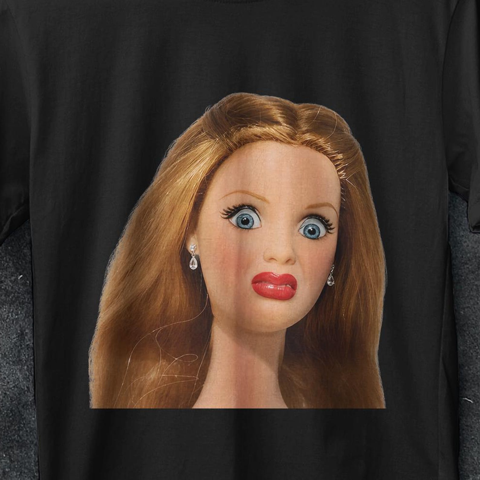 Face meme shirt, Doll Face Meme Shirt, Offensive Weird T-Shirt, Funny Gag Gift, Gen Z Meme Tees, Disgusted Doll Shirt, Shocked Doll shirt 4XL
