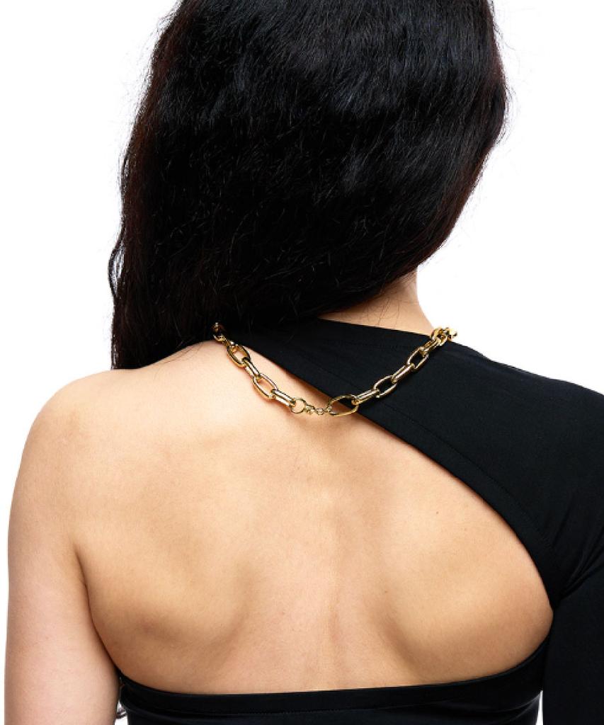 Grasse Matinee Oval Link Chain Necklace Gold