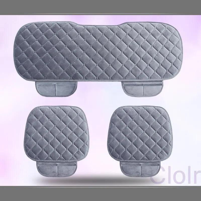 Universal Anti-slip Warm Winter SUV Car Seat Cover Cushion Front Rear Flax Cushion Breathable Protector Mat Pad Auto Accessories