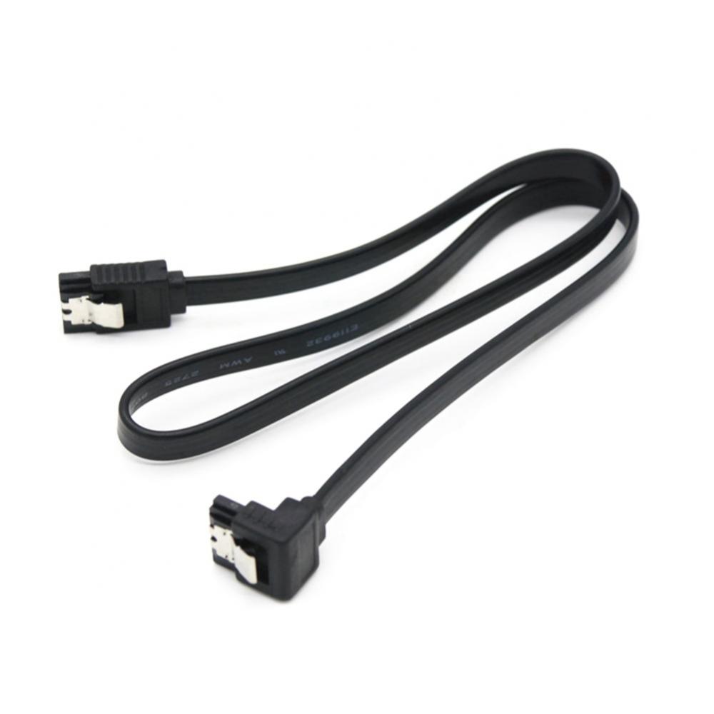 

50cm Right Angle Elbow 6Gbps Series ATA SATA 3.0 Data Cable for Hard Disk Drive Adapter Cable чёрный