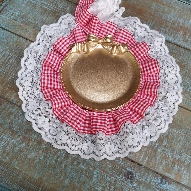 Lolita Style Double-layer Lattice Webbing Pleated Lace DIY Children's Clothing Doll Hat Dress Collar Skirt Hem Sewing Decoration