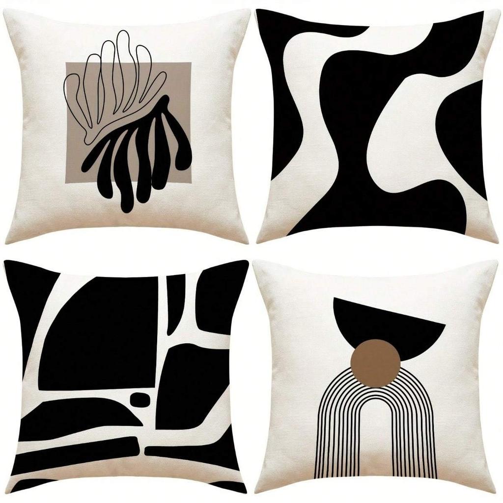 Modern Abstract Pillowcase Set ,Sofa Bedroom Cushion Cover, Single-sided Printing, Without Pillow Core