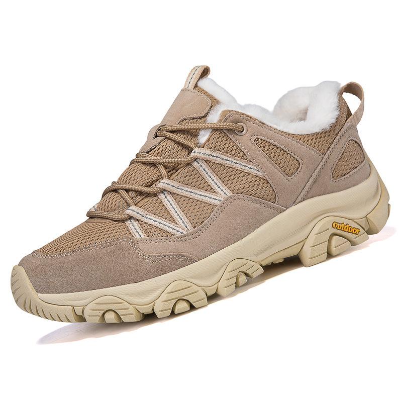 Autumn And Winter Warm Cotton Outdoor Mountaineering Casual Shoes Off-Road Shoes Fashion Platform Men'S Dad Shoes Sports Shoes