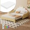 Muschelform Flachbett mit Kopfteil Umgebungslicht Fernbedienung Matratze Holzlattenrost Bett Schlafzimmer