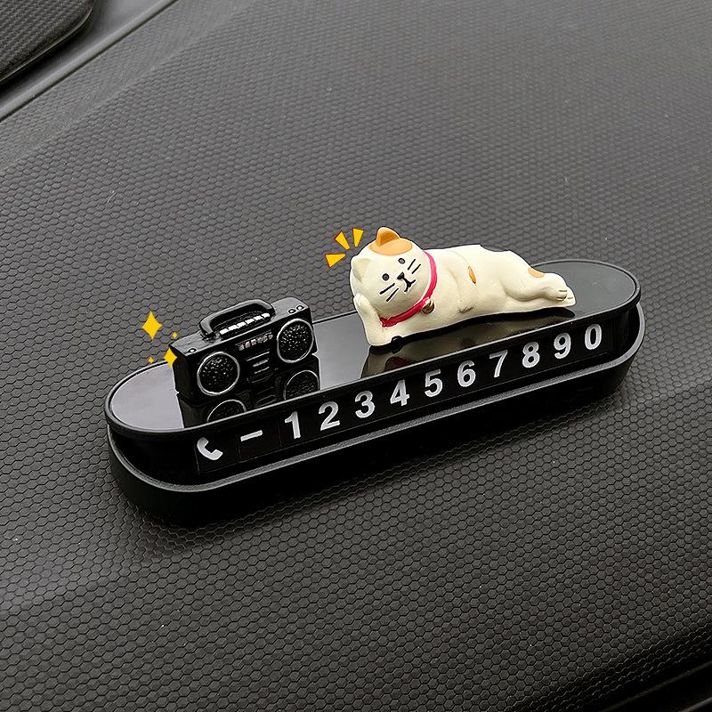 Car Temporary Parking Card Phone Number Card Plate Telephone Number Stop Luminous Parking Aid Garage Car Interior